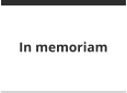 In memoriam